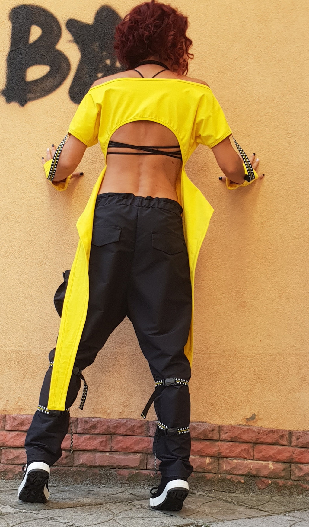 Asymmetrical Cotton Blouse, Avant Garde Top, Deconstructed Sleeve, Bare Back, Outfit for women