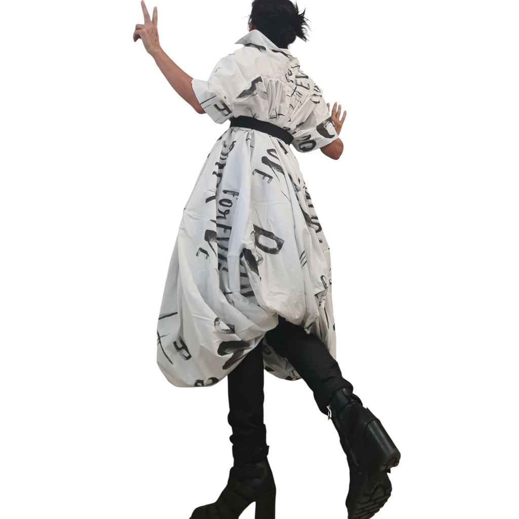 Asymmetric Tunic Shirt, Avant Garde Loose Cotton Top