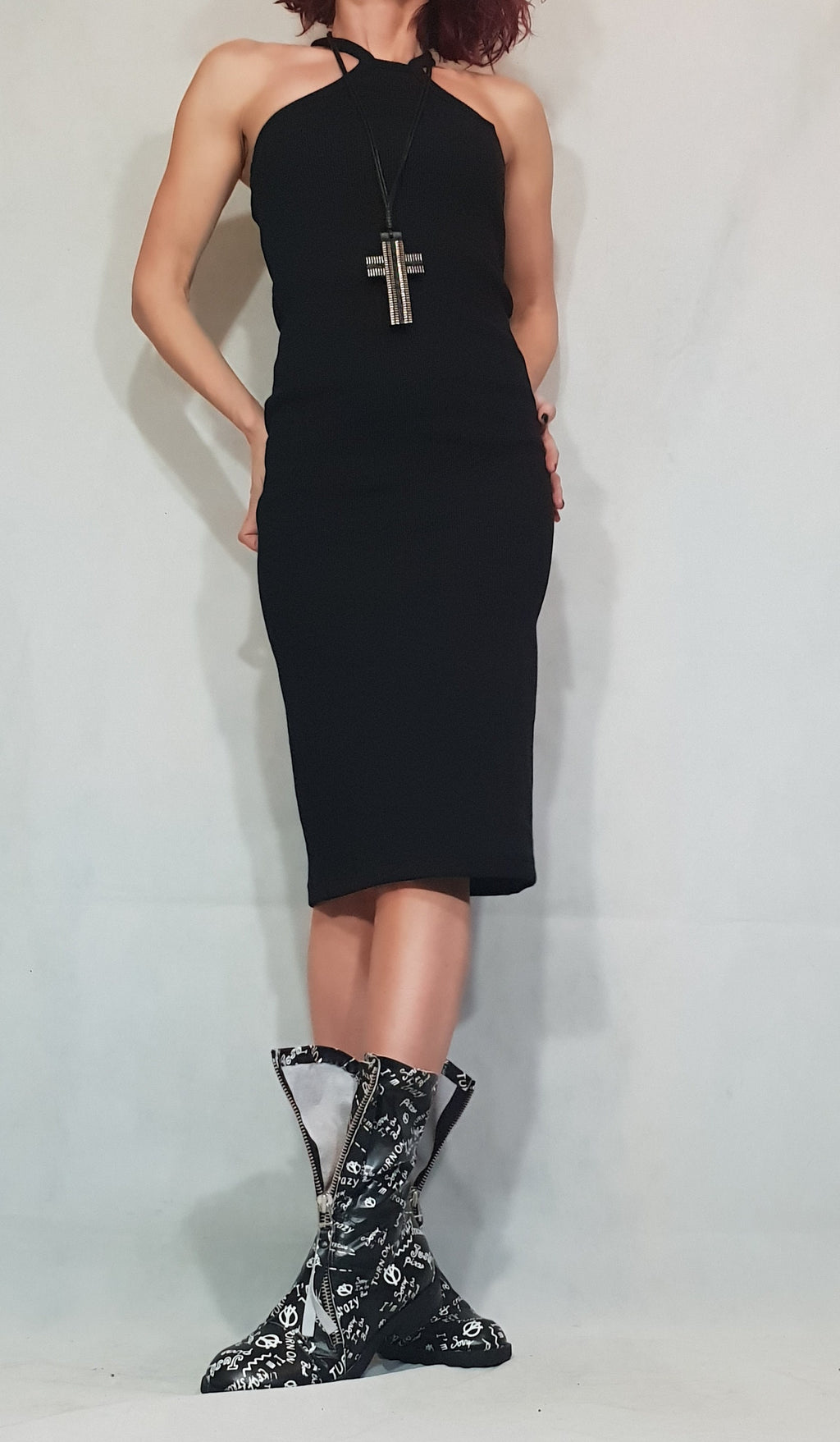 Black Cotton Fitted Maxi Dress, Laser Cut Neoprene Tunic, Two-Piece Co-Ord Set, Plus Size