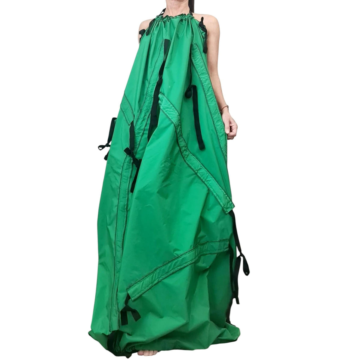 Asymmetric Boho Summer Dress, Open Back, Sleeveless Maxi Gown