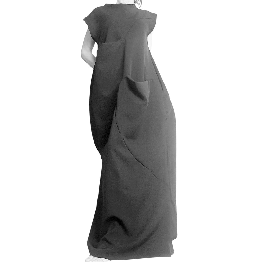 Black Extravagant Dress, Black Maxi Dress, Plus Size Clothing, Wedding Dress, Avant Garde Dress, Coctail Dress, Drape Dress, Loose Dress