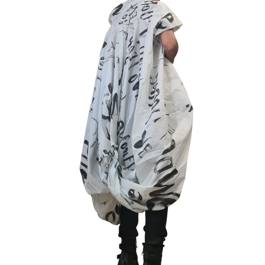 Asymmetric Tunic Shirt, Avant Garde Loose Cotton Top