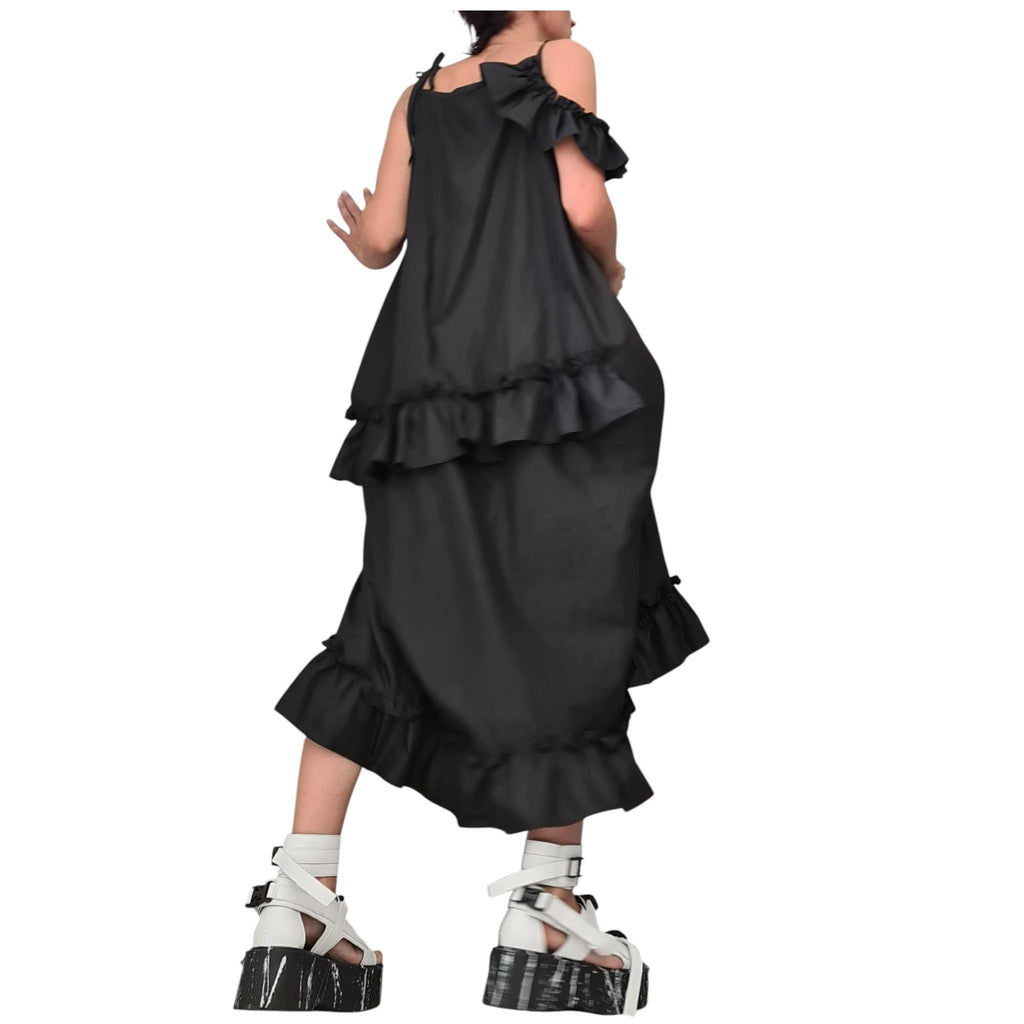 Asymmetric Loose Dress, Black Dress, Tank Dress, Plus Size Clothing, Sleeveless Dress, Plus Size Dress, Oversize Dress, Gothic Dress