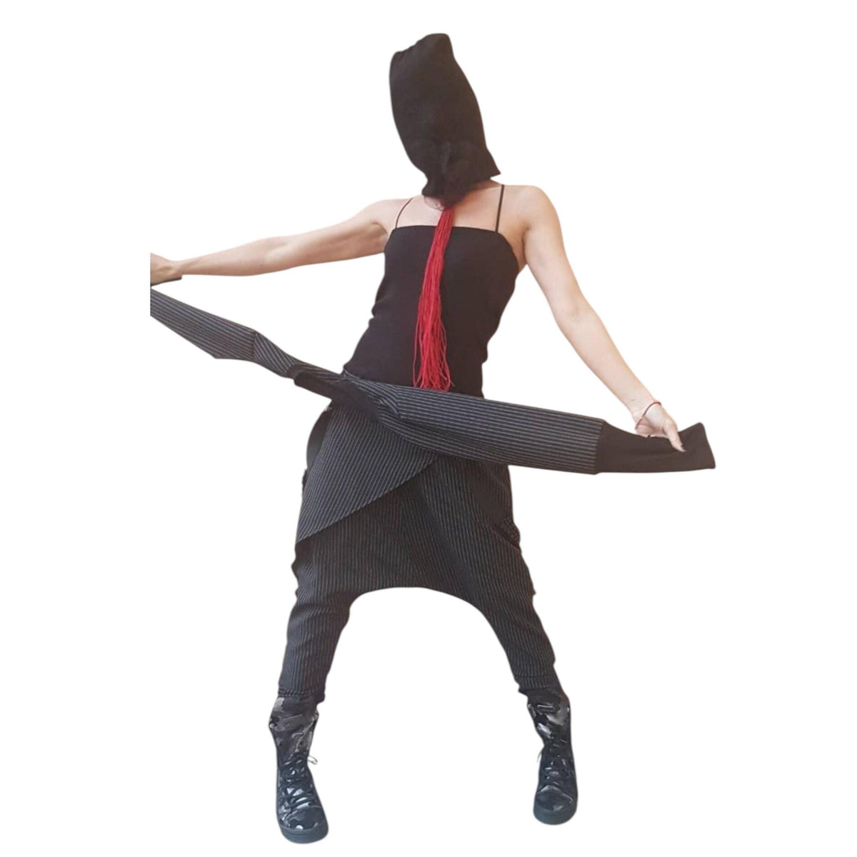 Asymmetric Harem Jumpsuit, Sleeveless Separate