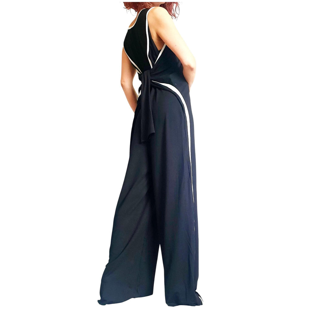 Yellow Harem Jumpsuit, Asymmetric Wide Leg Overall, Sleeveless Women Clothing, Plus Size Outfit