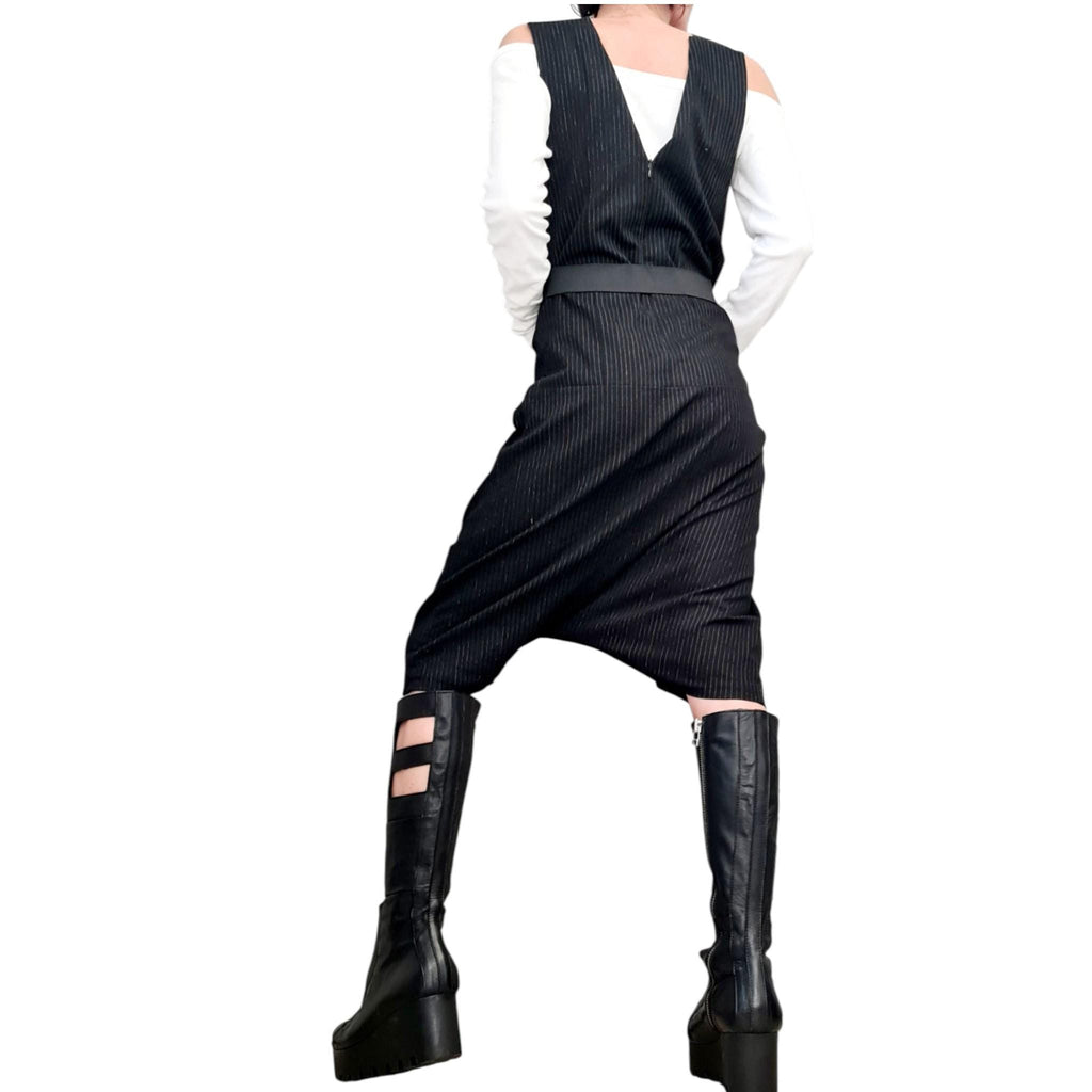 Asymmetric Harem Jumpsuit, Extravagant Loose Women Overall, Plus Size