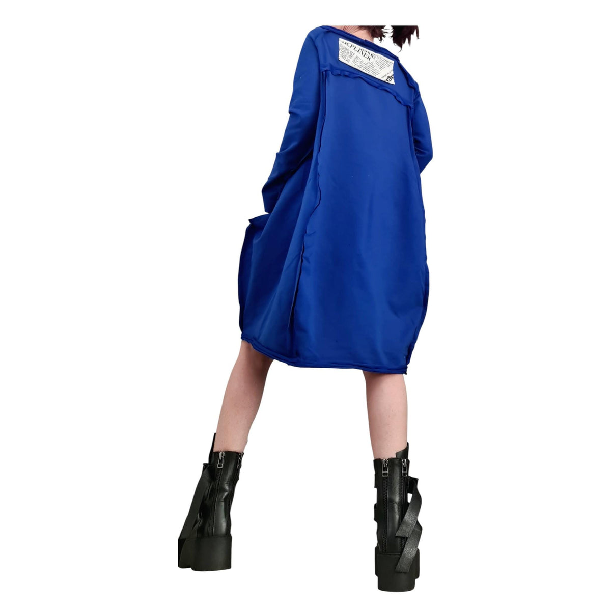 Orange Oversized Asymmetric Dress, One Shoulder High Low Tunic