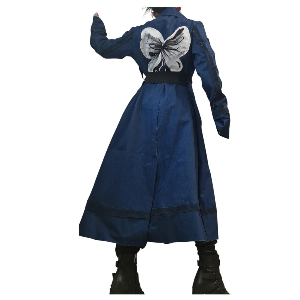 Denim Trench Coat, Extravagant Design, Plus Size, Oversize Fit