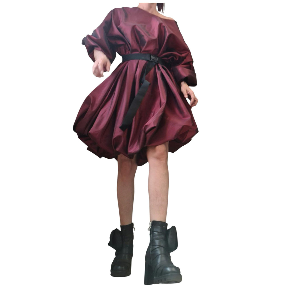 Taffeta Balloon Tunic, Extravagant Short Party Dress, Plus Size Outfit for Women