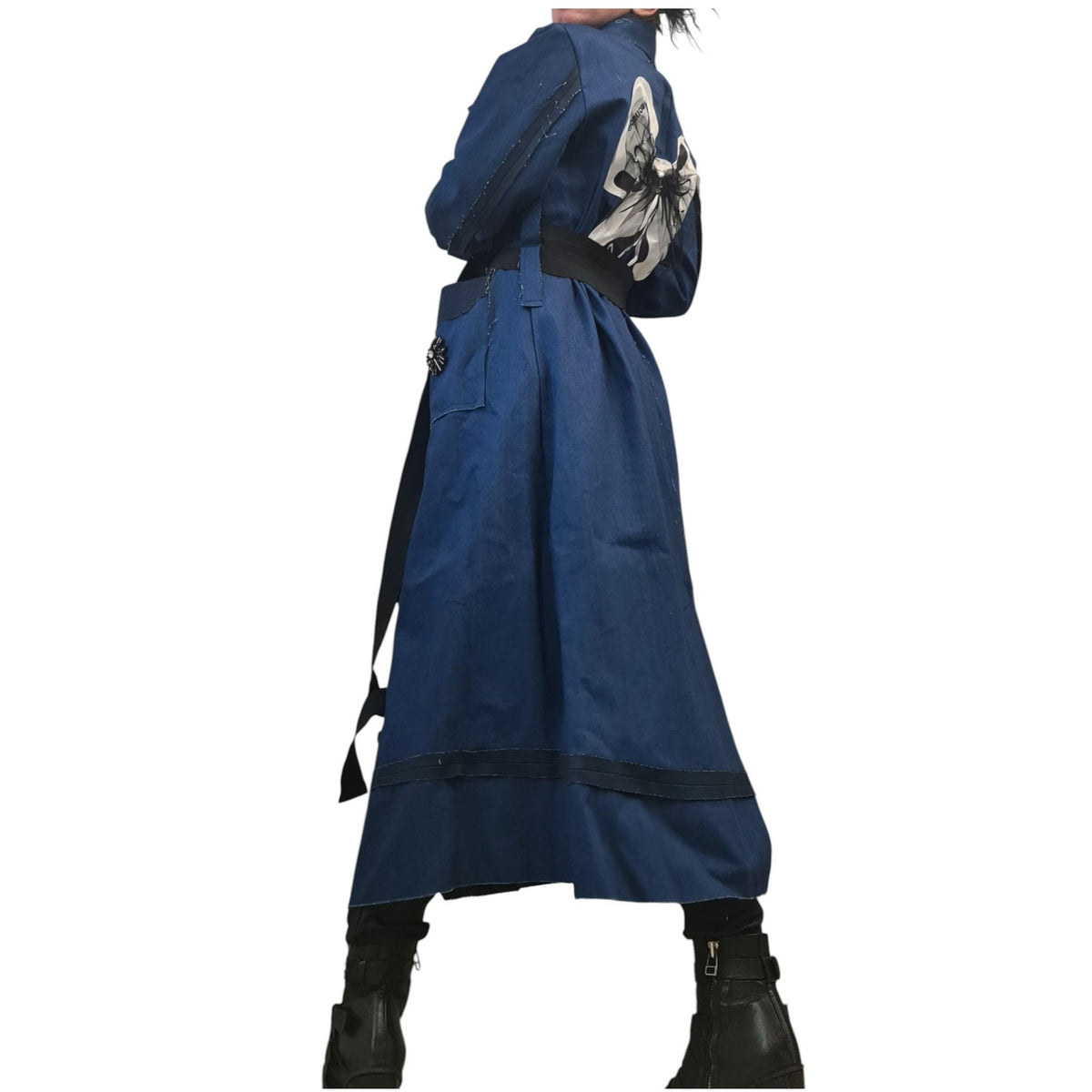 Denim Trench Coat, Extravagant Design, Plus Size, Oversize Fit