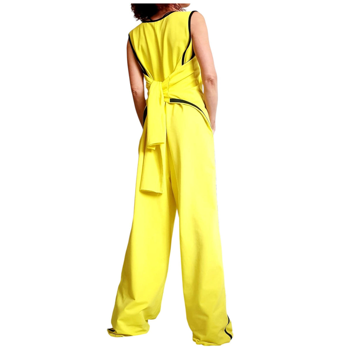 Asymmetric Cotton Jumpsuit: Extravagant Wide Leg Boho Gothic Overall