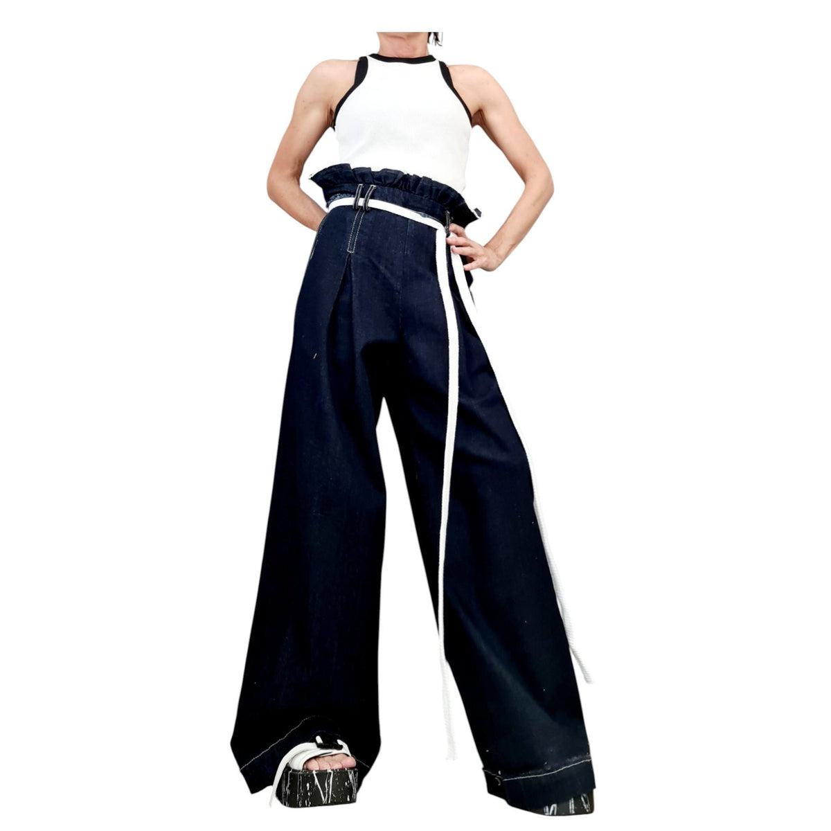 Loose Denim Harem Pants: Avant Garde, Punk Style - Casual Comfort
