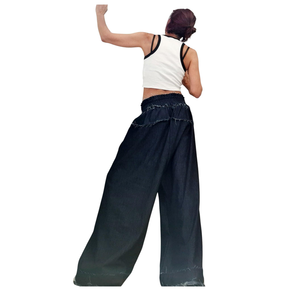 New collection Denim Avant Garde Loose Pants, Harem Pants Women, Extravagant Cotton Pants, Casual Pants, Punk Pants, Loose Pants