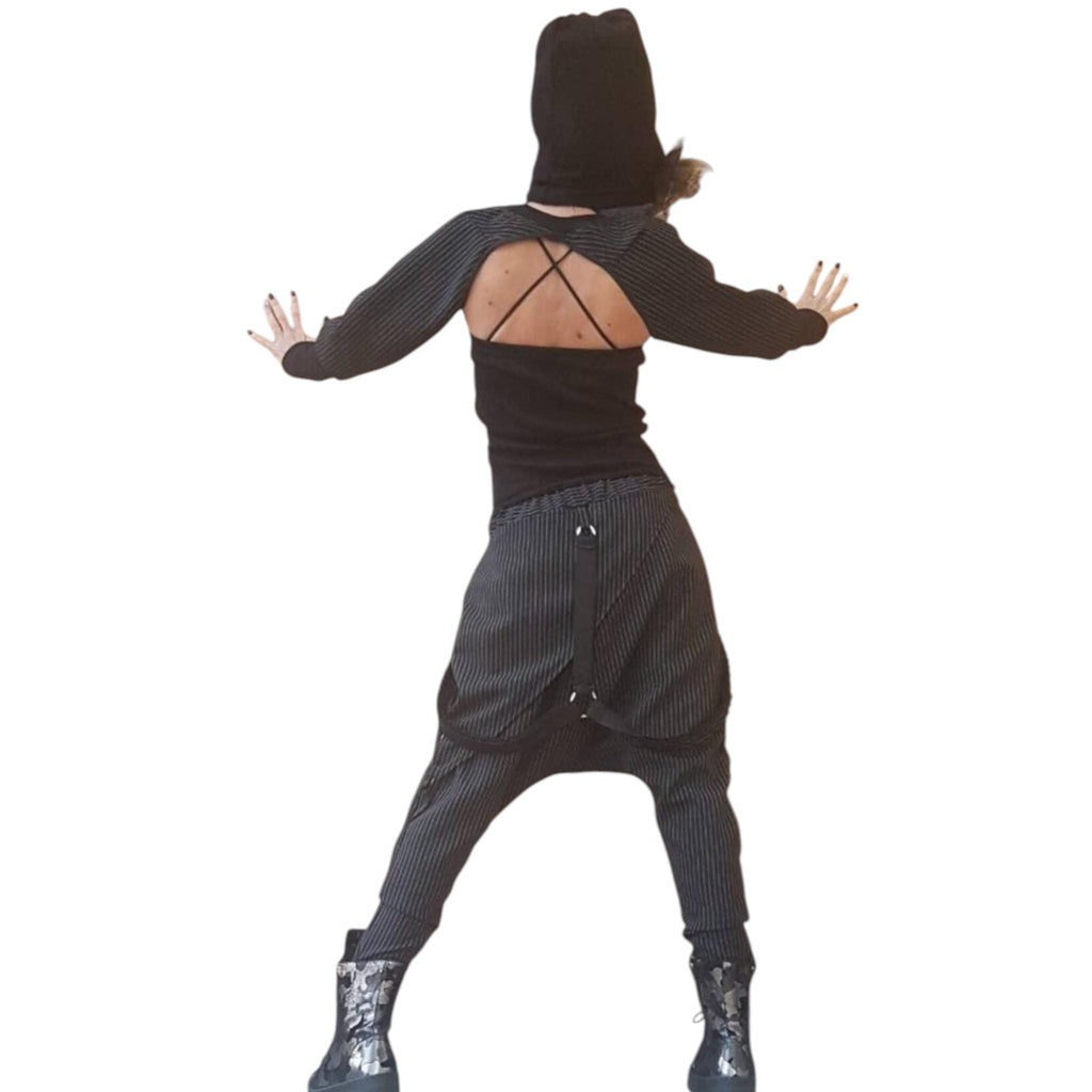 Asymmetric Harem Jumpsuit, Sleeveless Separate
