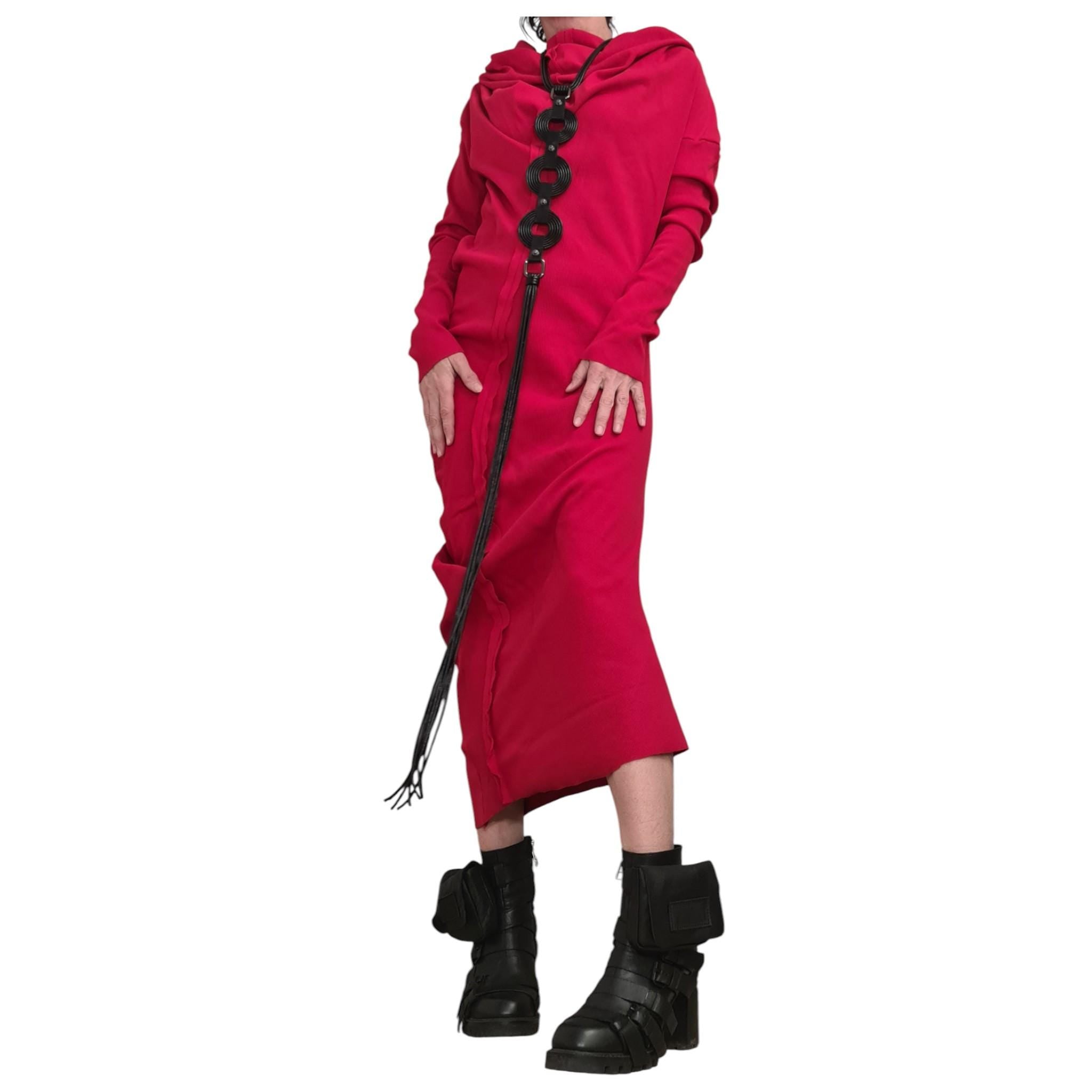 Red Asymmetric Maxi Dress, Off Shoulder Cotton Gown, Plus Size Dress for Women