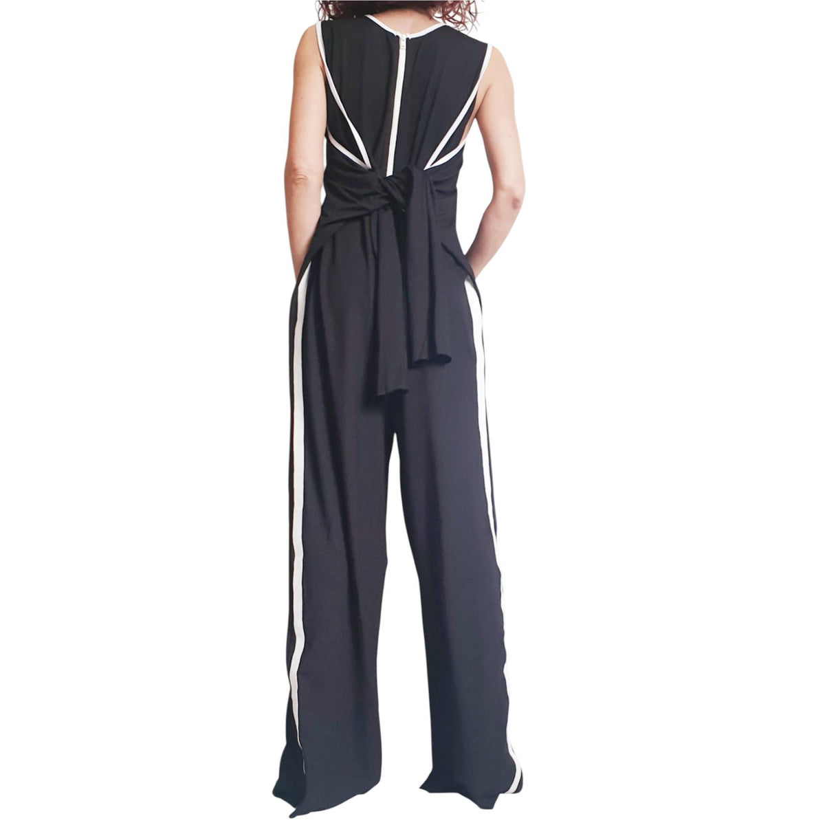 Asymmetric Cotton Jumpsuit: Extravagant Wide Leg Boho Gothic Overall