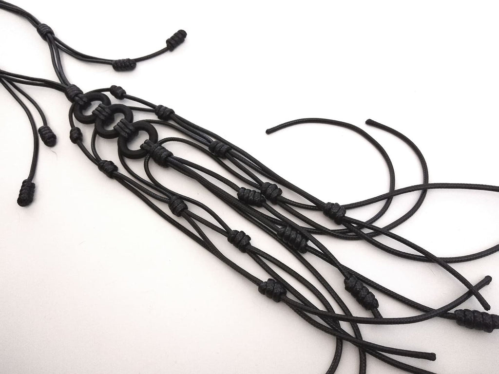 Handmade Avant Garde Long Necklace, Gothic Art Jewelry