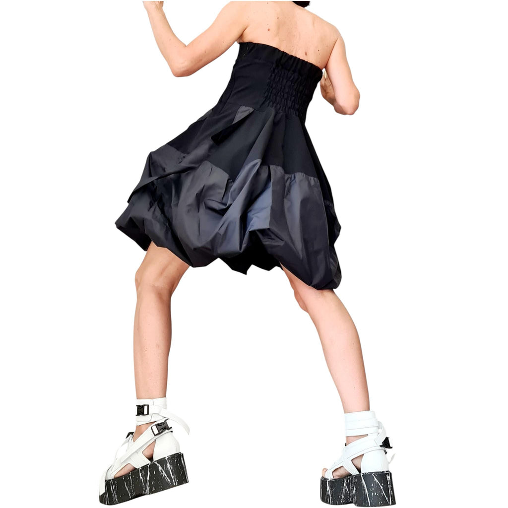 Asymmetric Taffeta Skirt Dress, Gothic Steampunk Cocktail Skirt, Extravagant  Women clothing