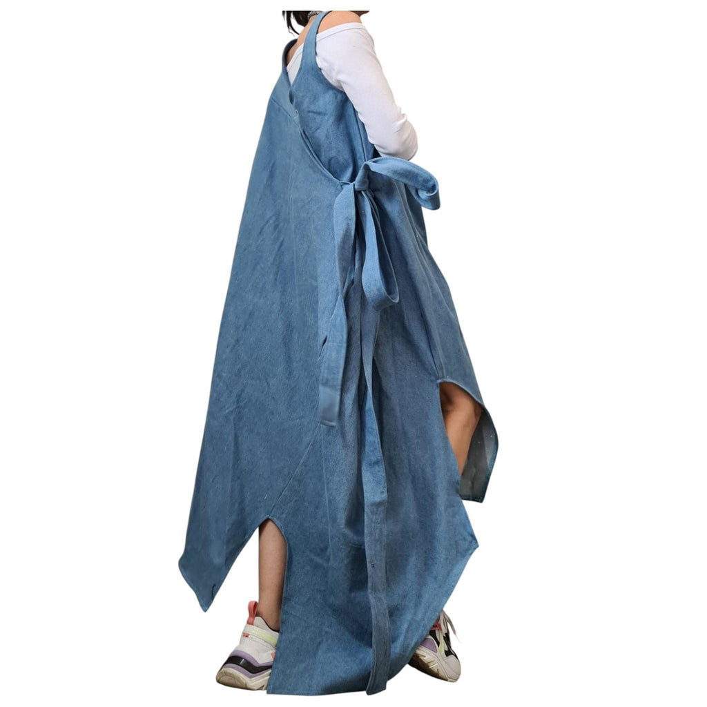 Blue Denim Dress High Low Fit | Asymmetric Hem | fashion for women | statement
