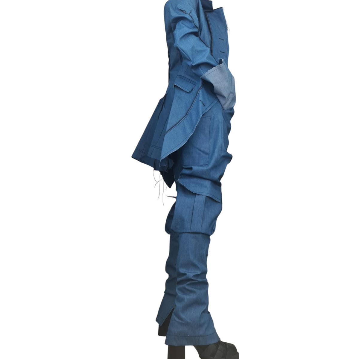 Women’s Denim Blazer: Asymmetric, Avant Garde - Plus Size Options
