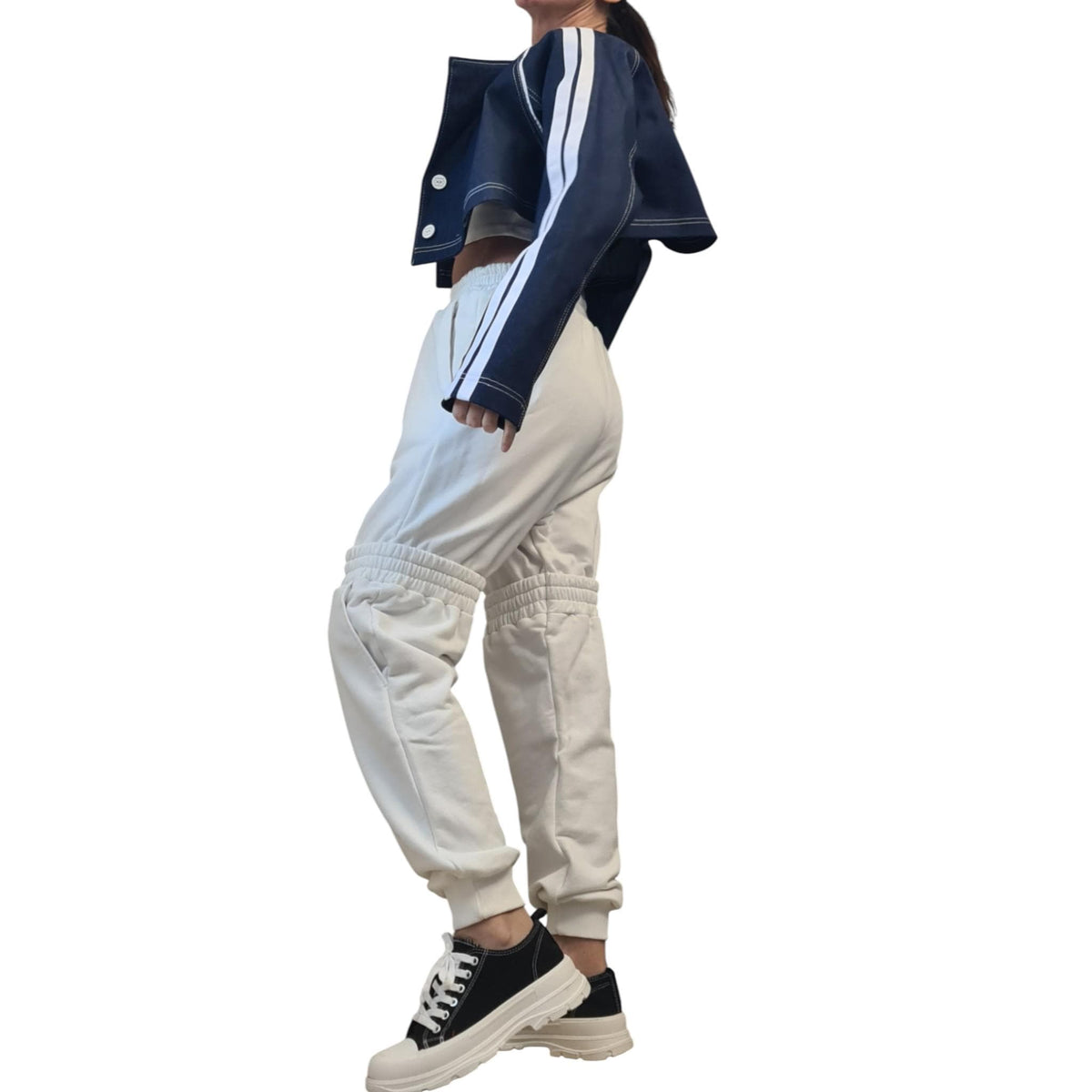 Avant Garde Denim Two Piece Set | Sleeveless Vest and Short Jacket