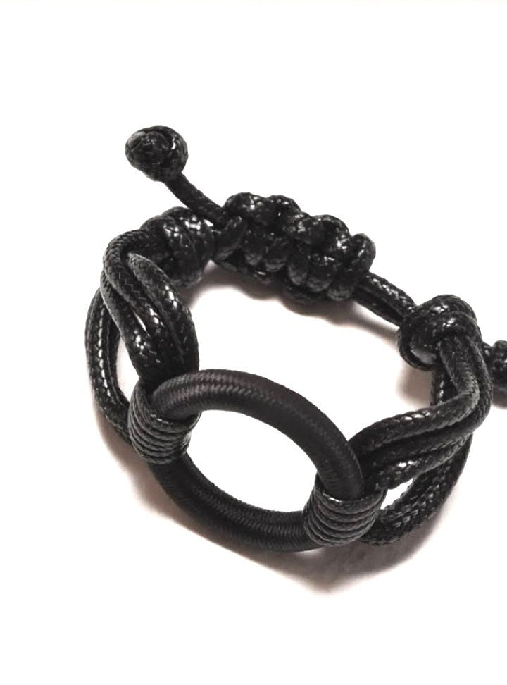 Handmade Black Bracelet, Extravagant Art Jewelry