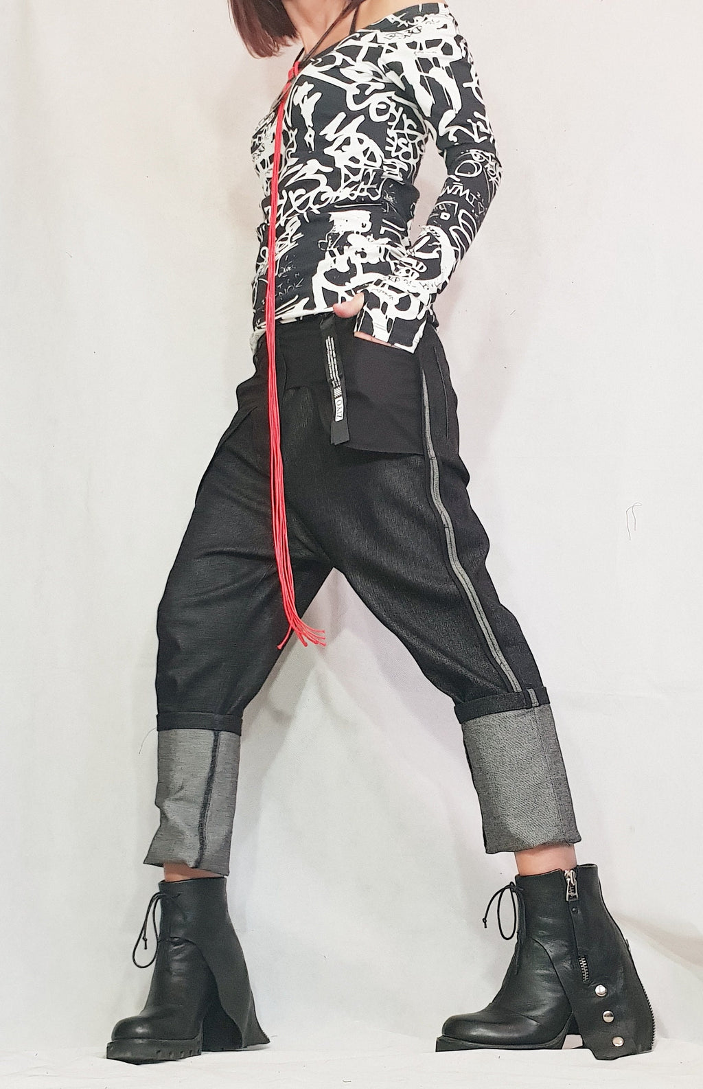 Casual Denim Harem Pants/Extravagant Pants/Boho Pants/Baggy Pants/Unisex Denim/Women Denim Harem
