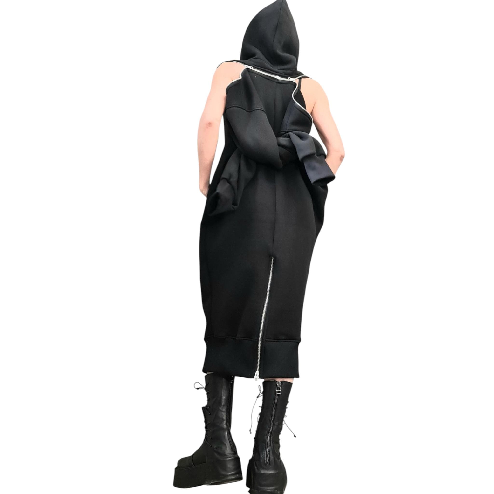 NEW Sweatshirt Dress, Extravagant Long Dress, Long Hoodie, Hooded Winter Dress, Long Dress with Hood, Sweatshirt Dress