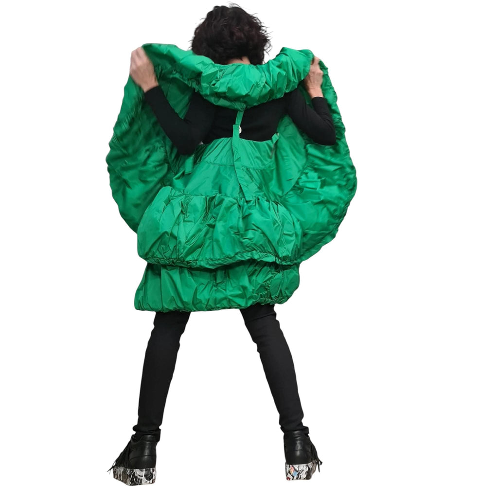 Green Oversized Puffer Vest, Sleeveless Winter Jacket, Plus Size Gilet