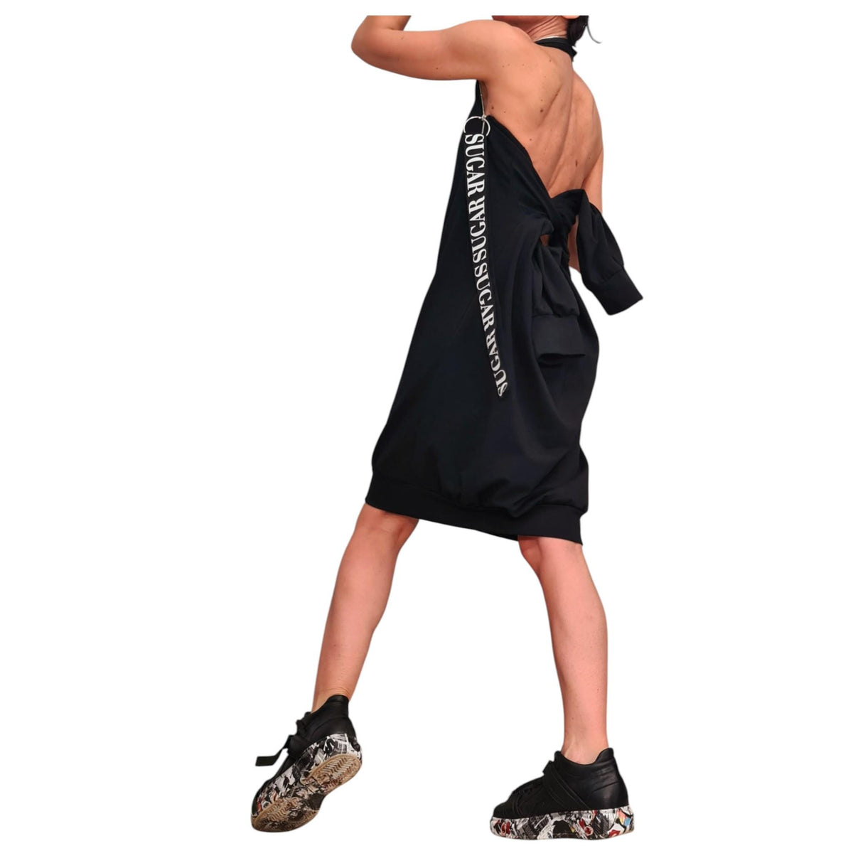 Asymmetric Tunic Dress: Loose Fit, Long Sleeve (Plus Sizes XS-5XL)