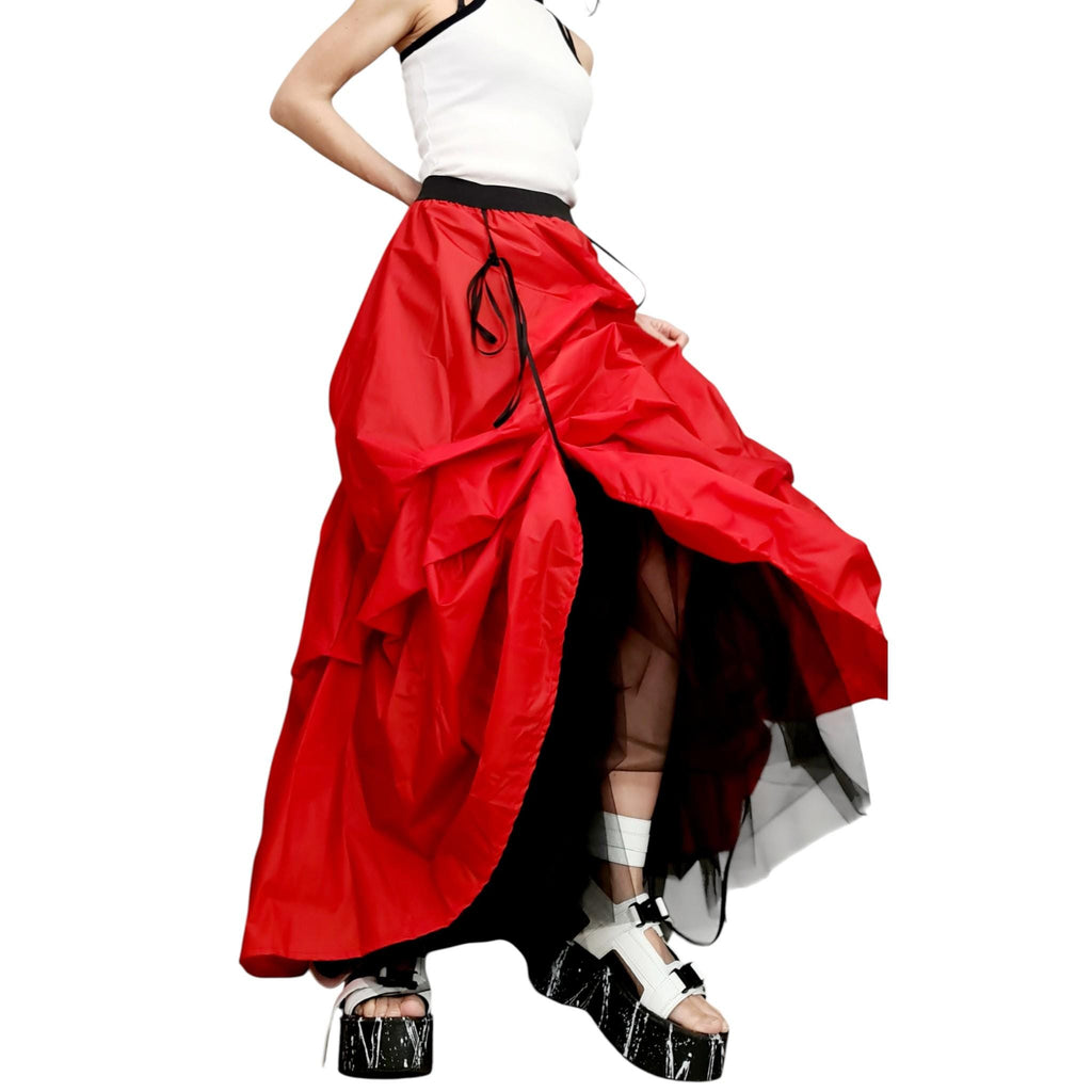 Extravagant Tulle Ball Skirt, Asymmetric Cocktail Tutu, Wedding Circle Skirt