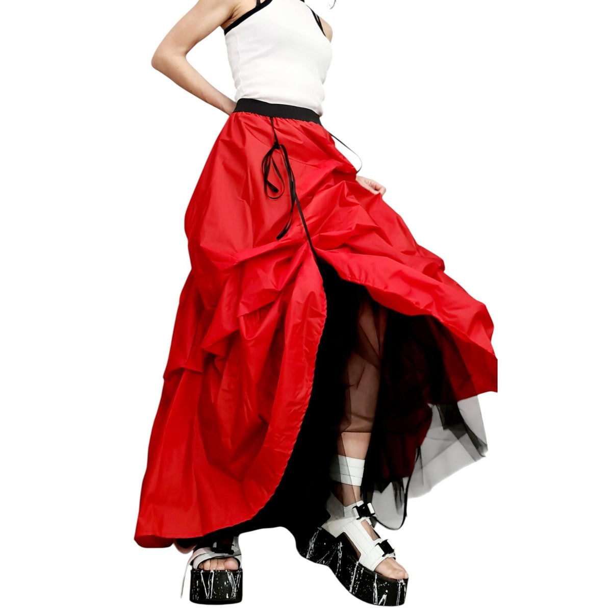 Extravagant Tulle Ball Skirt, Asymmetric Cocktail Tutu, Wedding Circle Skirt