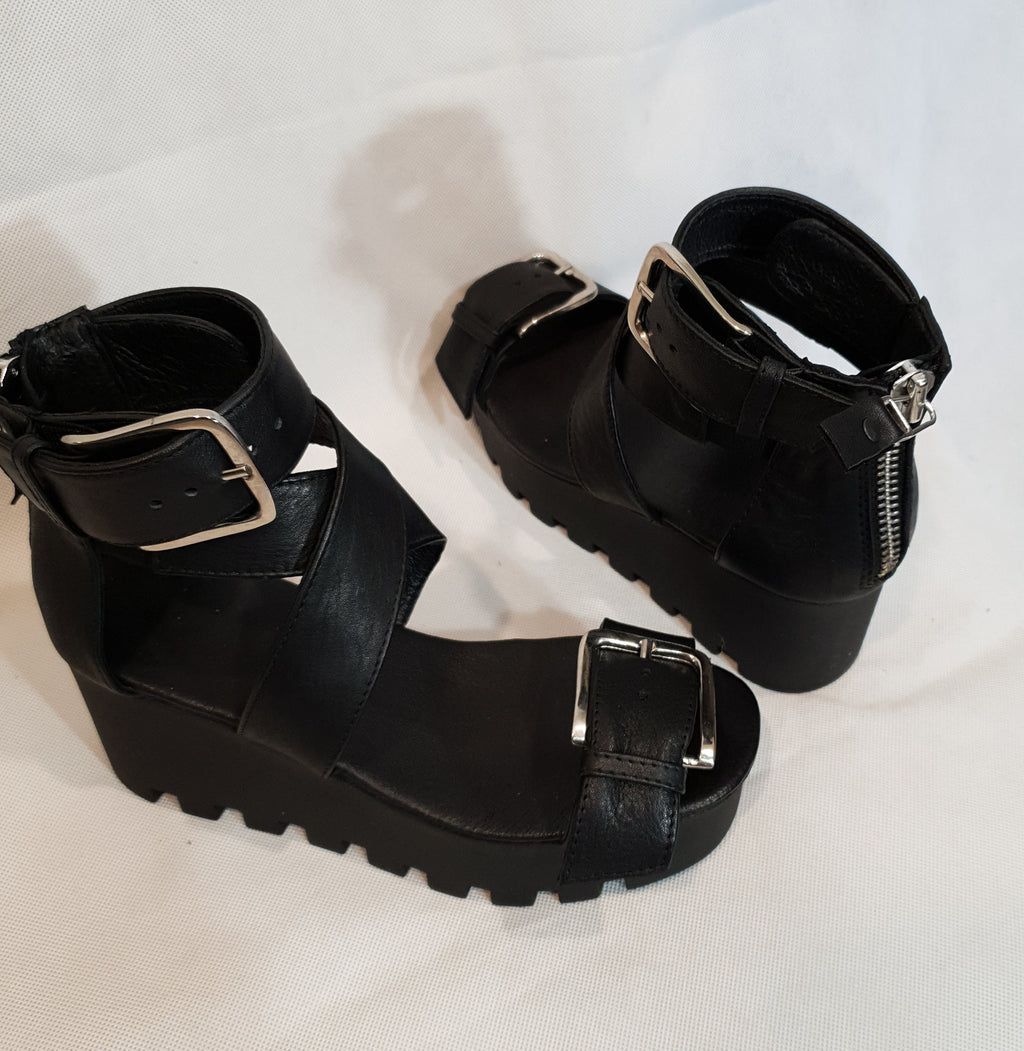 Leather Platform Sandals, Wedge Shoes, Strappy Sandals, Women Extravagant Leather Sandals, Platform Boots, Gothic Sandals, Steampunk Sandals