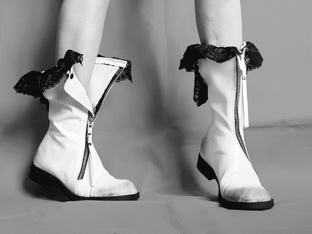 White Ankle Boots, Leather Shoes, Lace Shoes, Winter Wedding Shoes, Gothic Shoes, Extravagant Shoes, Winter Booties, Comfortable Shoes