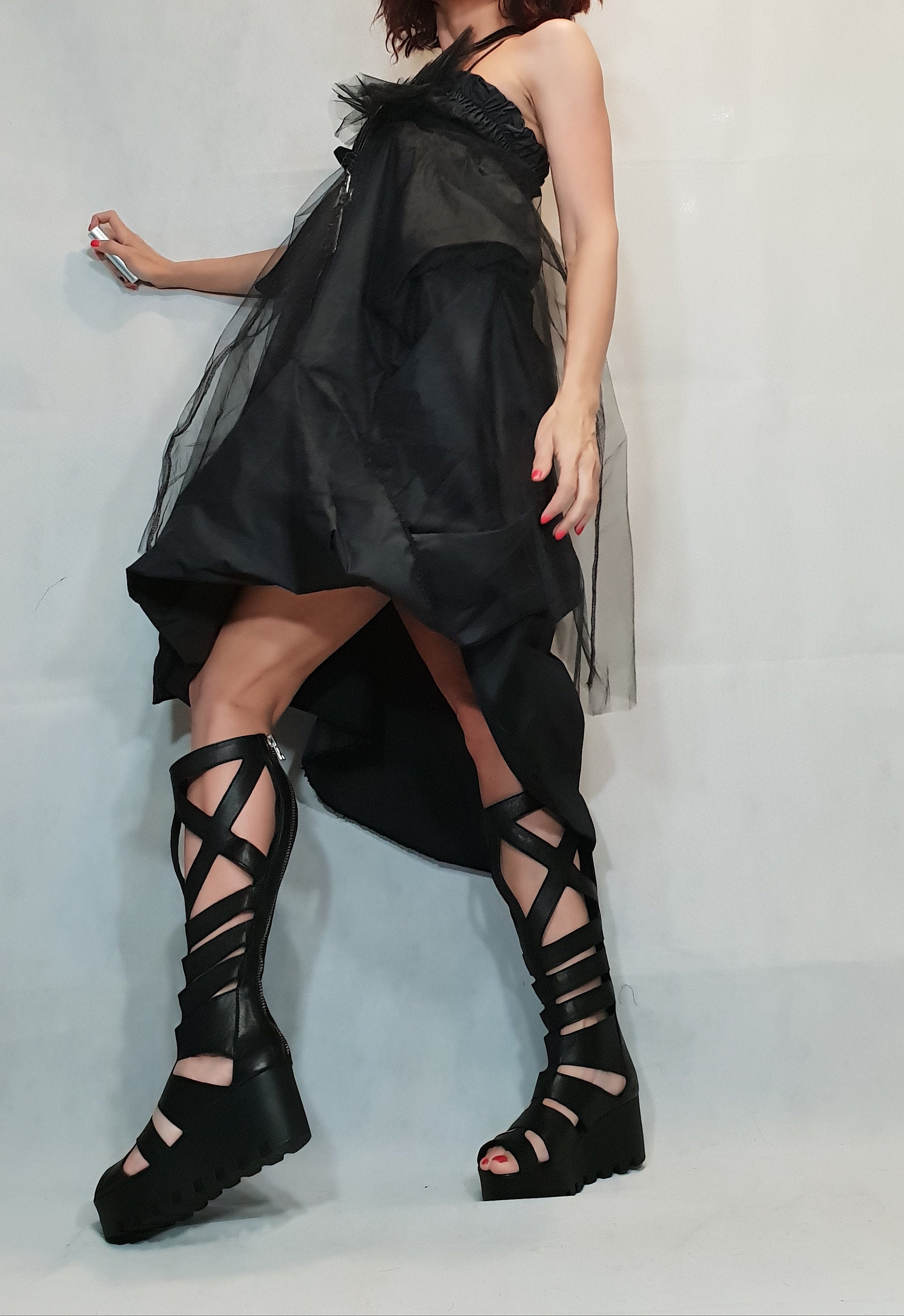 Ball Skirt Women, Cocktail Skirt, Gothic Skirt, Asymmetric Skirt Dress, Steampunk Skirt, High Tulle Skirt, Circle Skirt, Wedding Skirt