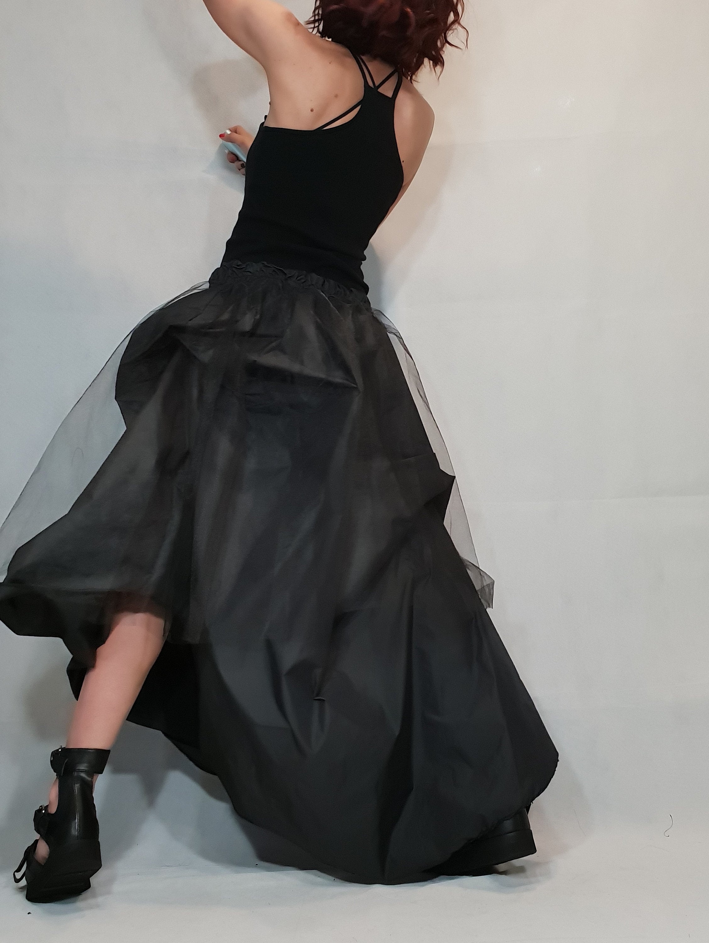 Ball Skirt Women, Cocktail Skirt, Gothic Skirt, Asymmetric Skirt Dress, Steampunk Skirt, High Tulle Skirt, Circle Skirt, Wedding Skirt