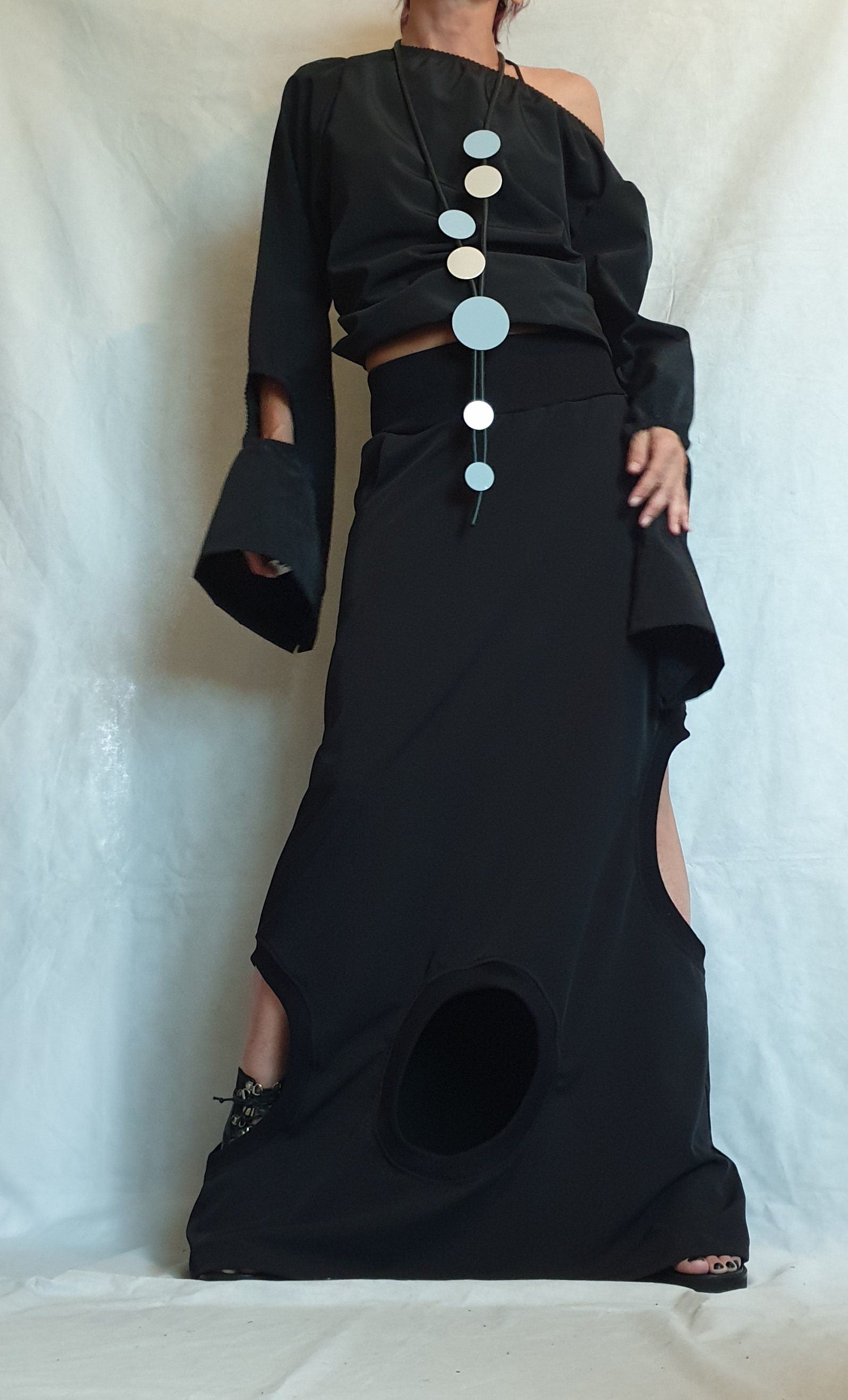 Ball Cocktail Skirt, Gothic Skirt, Asymmetric Skirt Dress, Black Maxi Skirt, Steampunk Skirt, High Skirt, Circle Skirt, Wedding Skirt