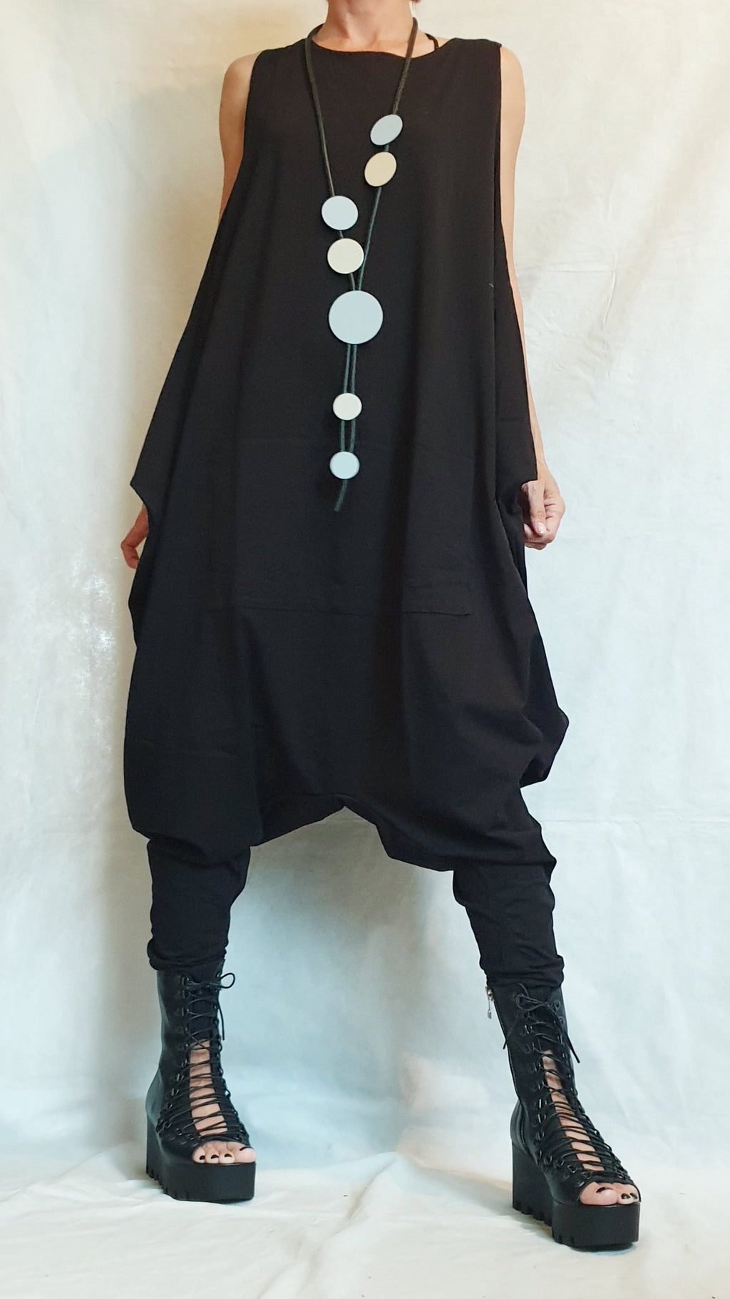 Black Harem Jumpsuit, Loose Jumpsuit, Drop Crotch Jumpsuit, Plus Size Clothing, Women Overall, Urban Clothing, Oversize Jumpsuit, Gothic