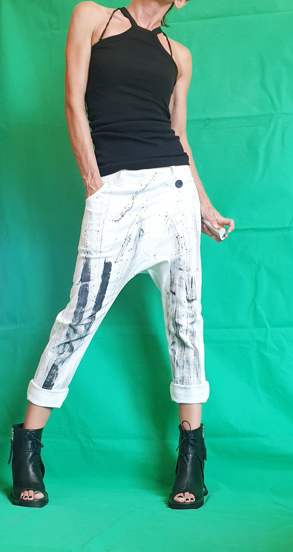 Extravagant Harem Pants, Designer Pants, Loose Pants, Women Pants, Baggy Pants, Long Maxi White Pants, Casual Harem Trousers
