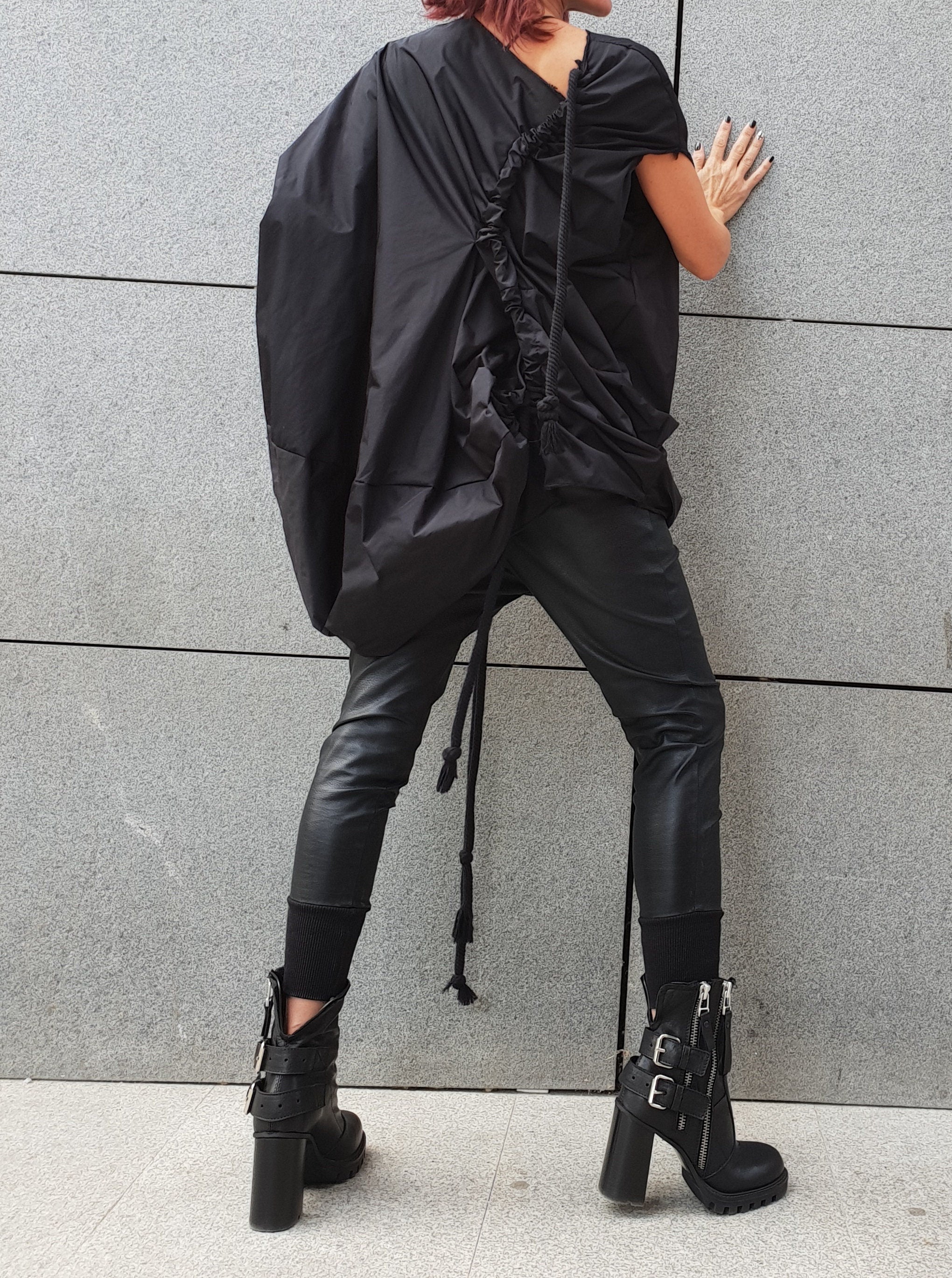 Asymmetric Shirts/Avant Garde Tunic/Loose Tunic/Deconstructed Top/ Gothic tunic/ Steampunk Tunic/Oversize Tunic/Casual Long Sleeve Top