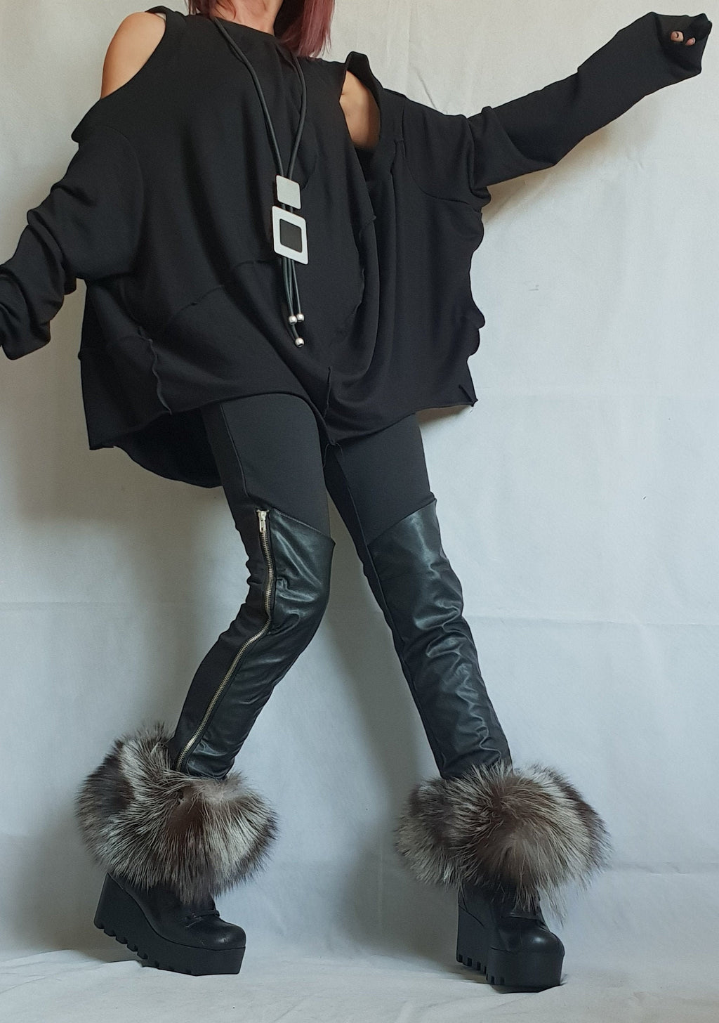 Asymmetrical tunic, Avant Garde Tunic, Loose Tunic, Deconstructed Top, Gothic tunic, Oversize Tunic, Long Short Sleeve Top