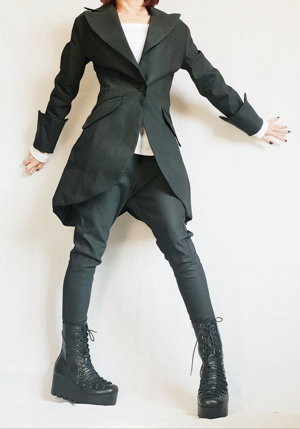 Asymmetrical Black Blazer, Avant Garde Women Blazer, Gothic Jacket, Black Jacket, Steampunk Jacket, Slim Jacket,Tailored Blazer,Party Jacket