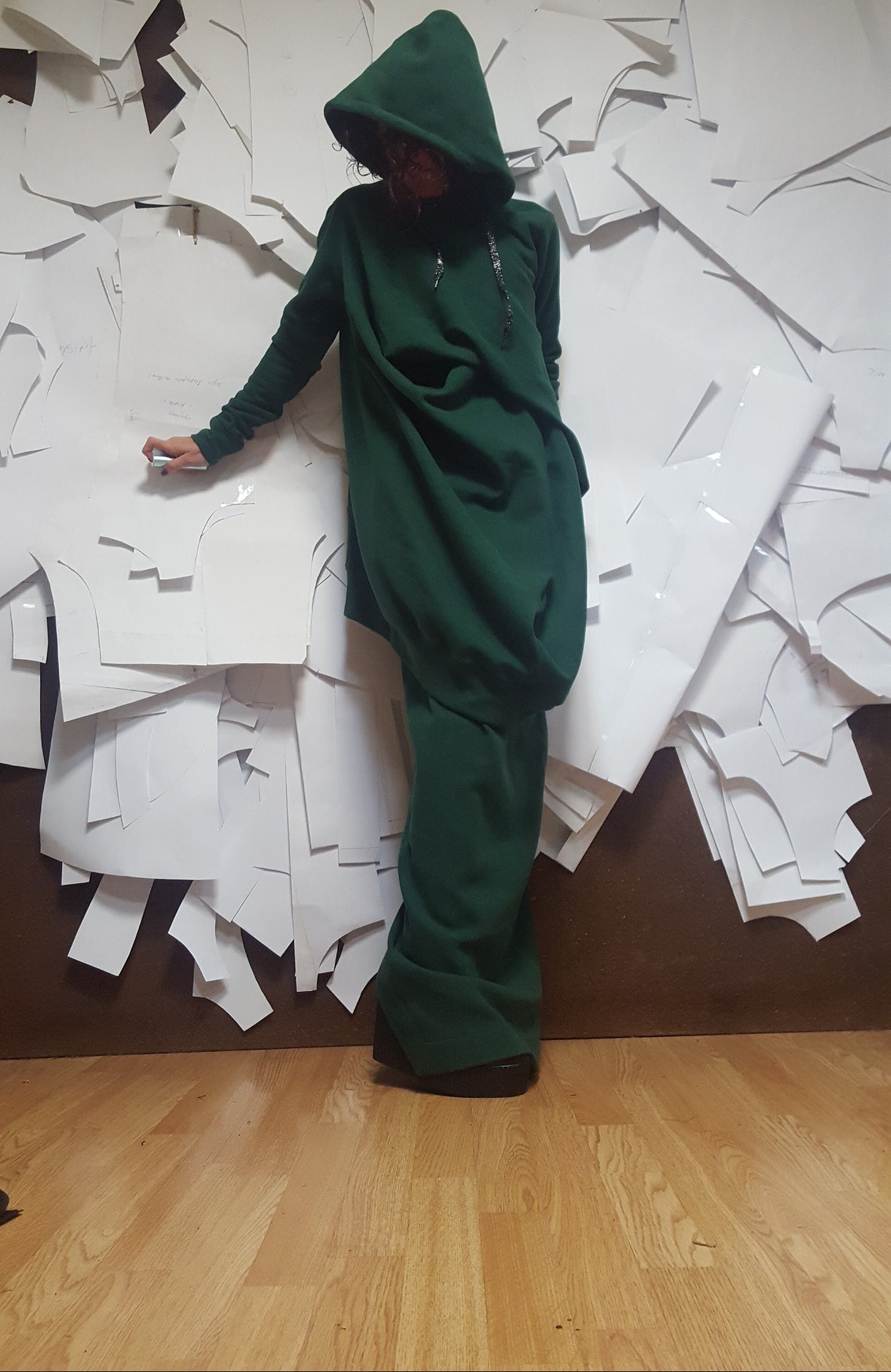 Loose Sweatshirt with a Sencil Skirt, Set, Gothic Women Costume, Women Skirt Suit, Plus Size Clothing, Women Casual Outfit