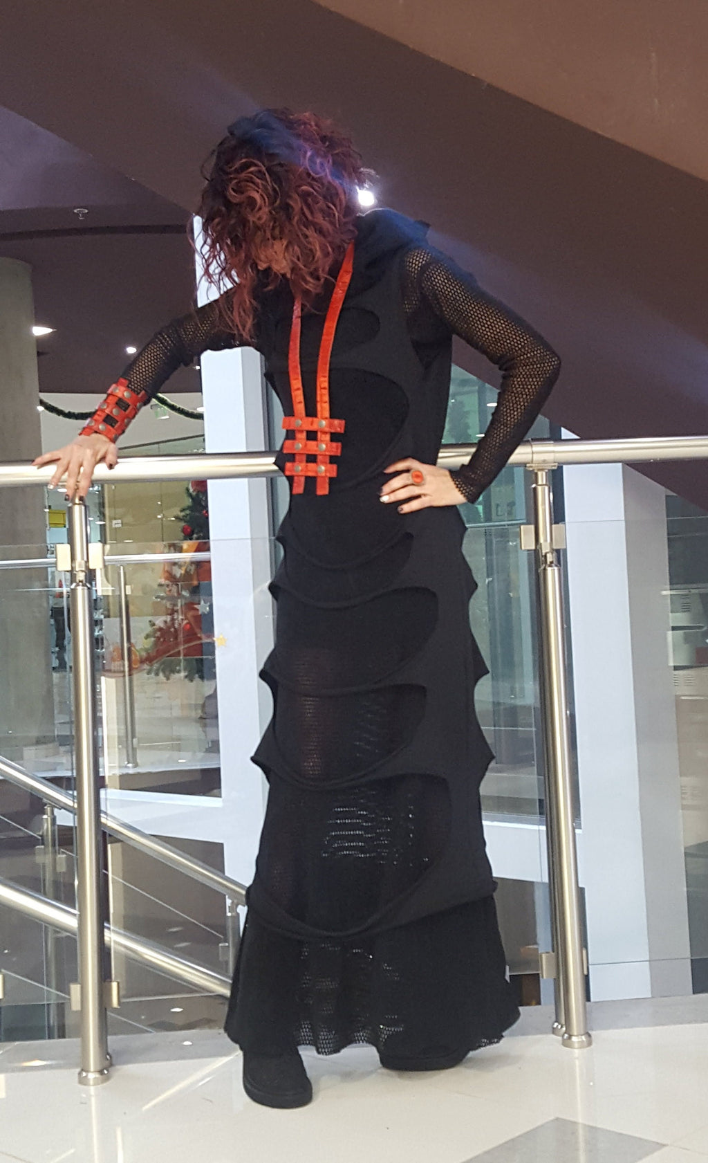 Gothic Women Dress Set, Three Piece Set, Short Long Dress Tunic Set, Gothic Women Costume, Plus Size Set, Women Black Outfit,Steampunk style