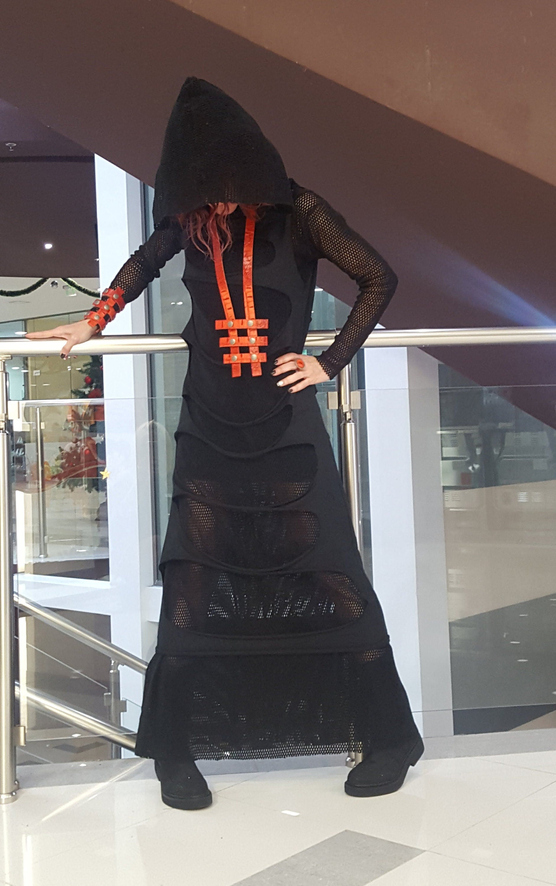 Gothic Women Dress Set, Three Piece Set, Short Long Dress Tunic Set, Gothic Women Costume, Plus Size Set, Women Black Outfit,Steampunk style