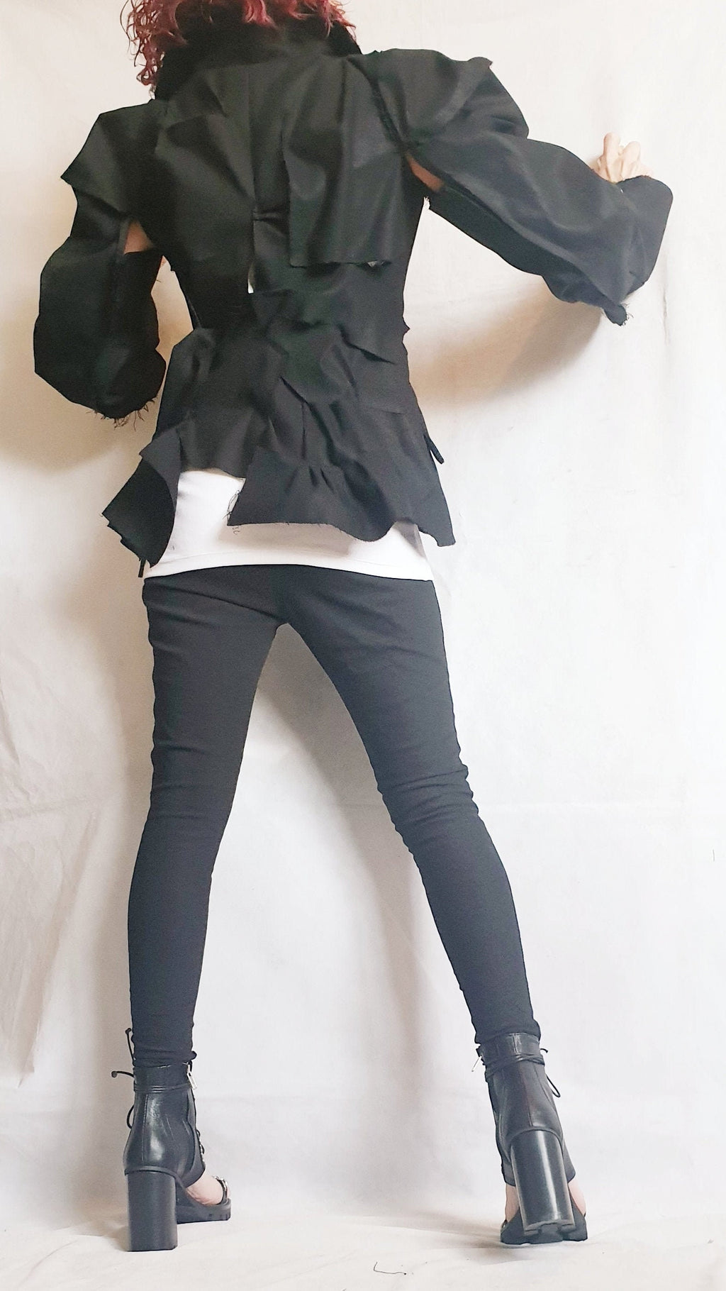 Avant Garde Blazer, Black Jacket, Suit Jacket, Deconstructed Blazer, Futuristic Clothing, Fitted Jacket, Steampunk Jacket, Women Blazer