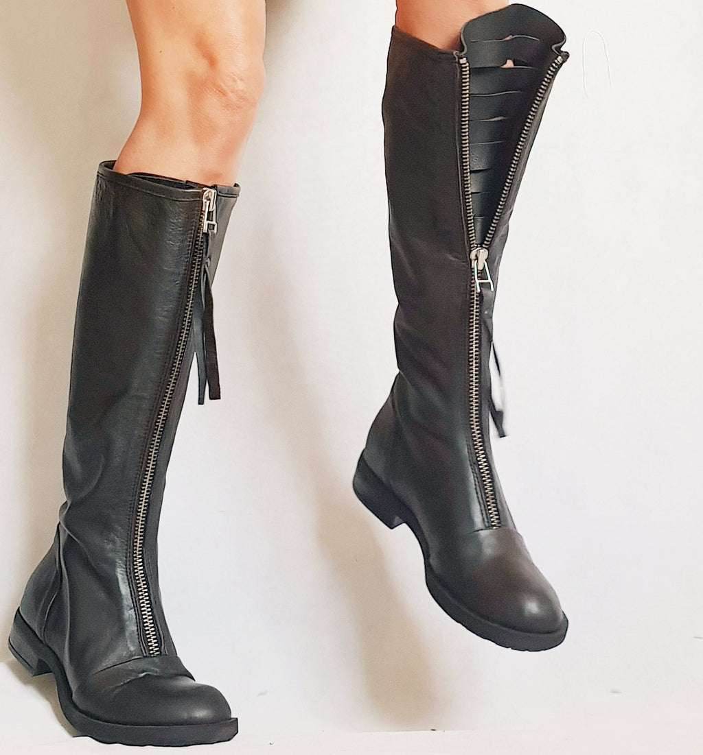 High Boots, Leather Boots, Women Boots, Winter Boots, Steampunk Boots, Zipper Boots, Grunge Boots, Platform Boots, All seasons, Extravagant