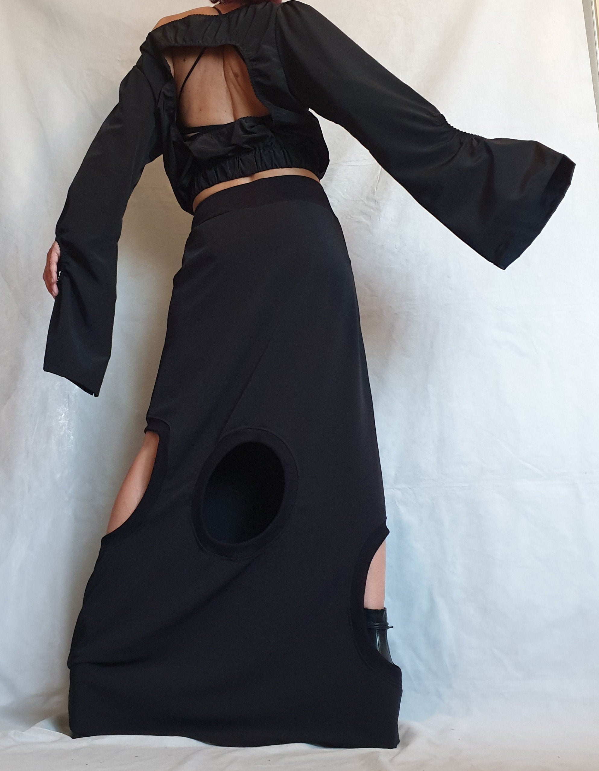 Ball Cocktail Skirt, Gothic Skirt, Asymmetric Skirt Dress, Black Maxi Skirt, Steampunk Skirt, High Skirt, Circle Skirt, Wedding Skirt