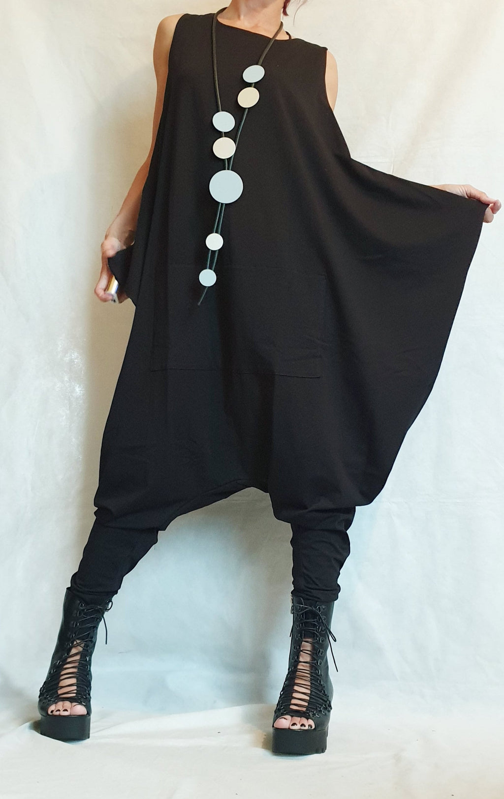 Black Harem Jumpsuit, Loose Jumpsuit, Drop Crotch Jumpsuit, Plus Size Clothing, Women Overall, Urban Clothing, Oversize Jumpsuit, Gothic