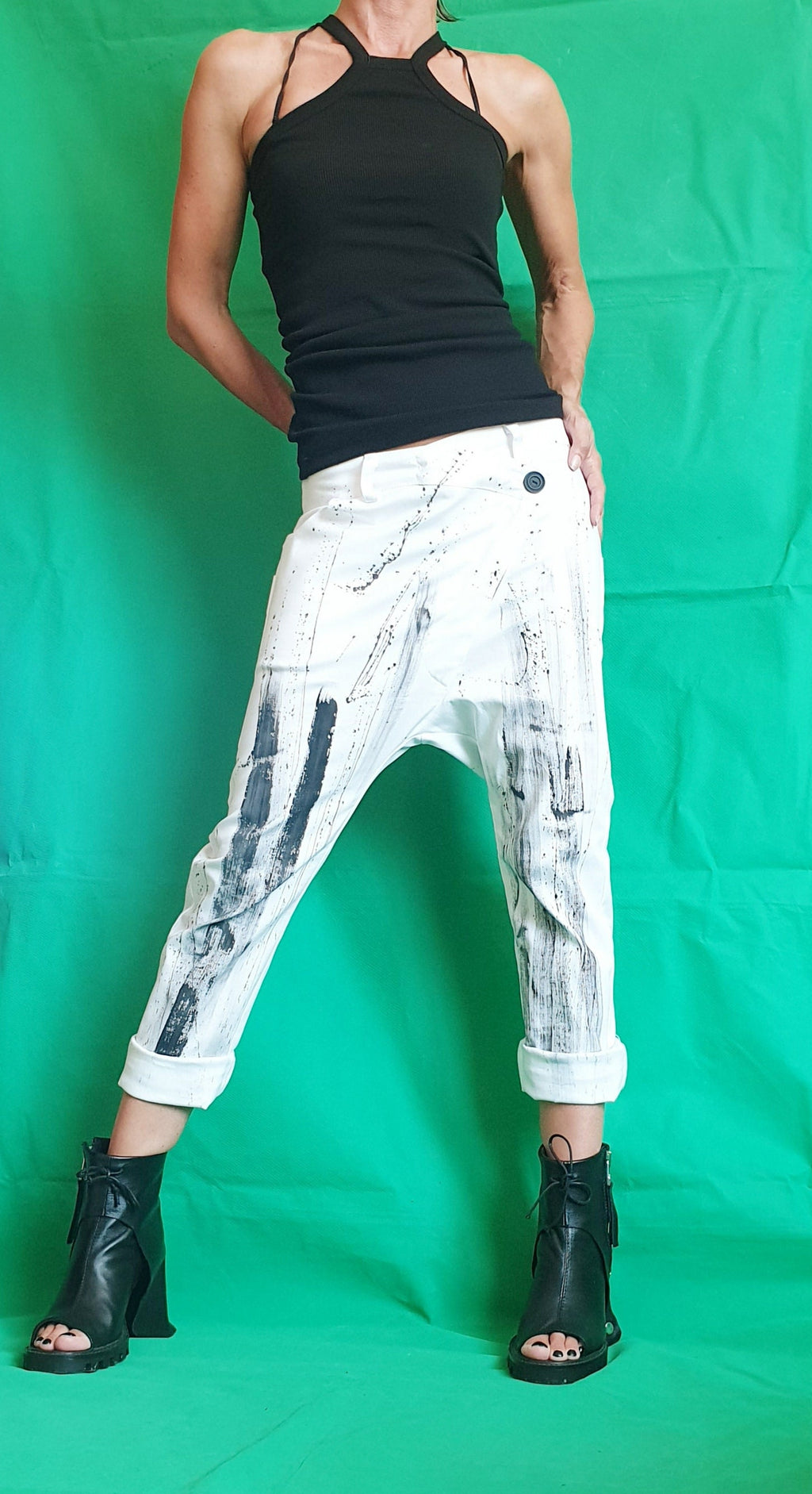 Extravagant Harem Pants, Designer Pants, Loose Pants, Women Pants, Baggy Pants, Long Maxi White Pants, Casual Harem Trousers